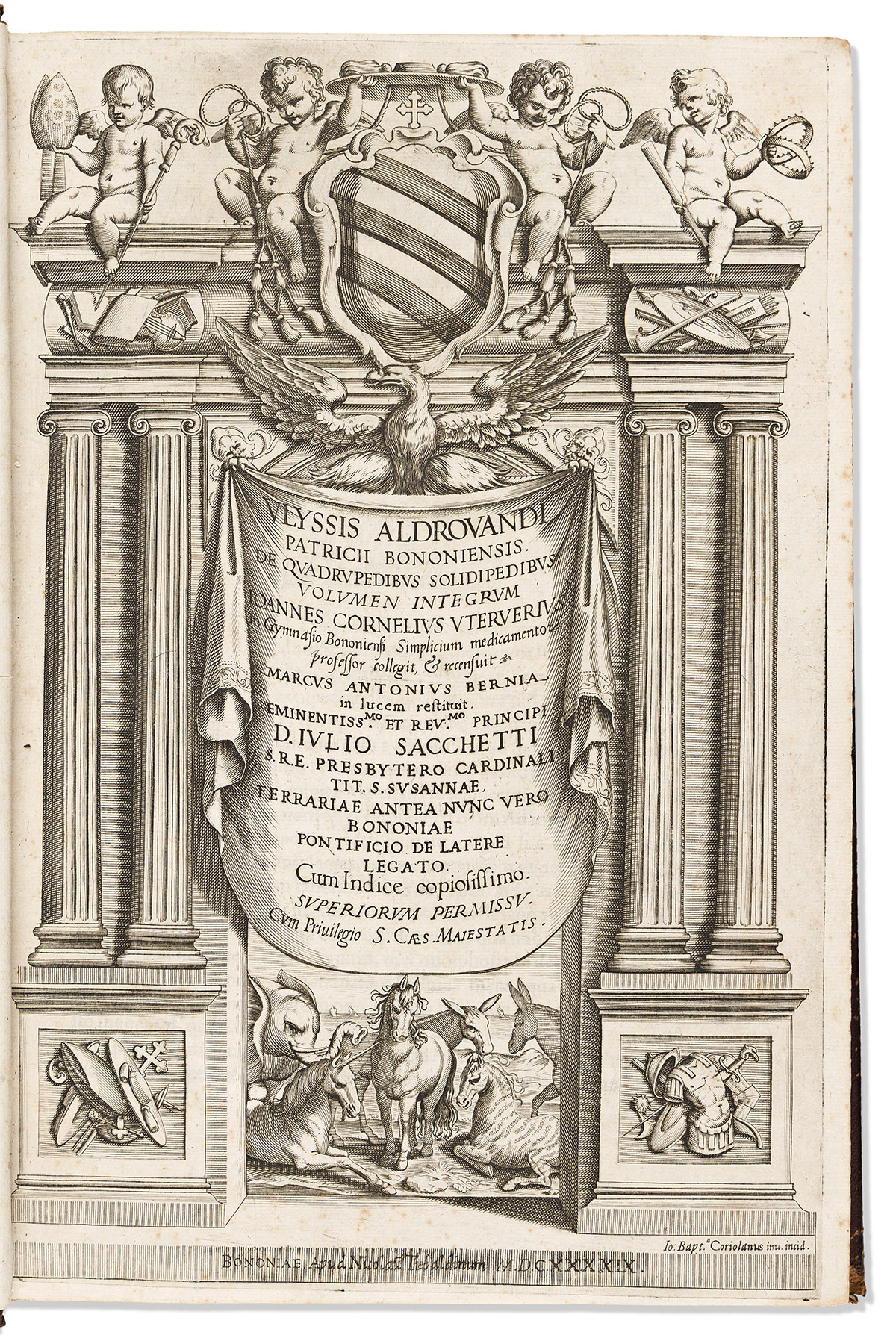 Aldrovandi, Ulisse (1522-1605) De Quadrupedibus Solidipedibus Volumen Integrum.